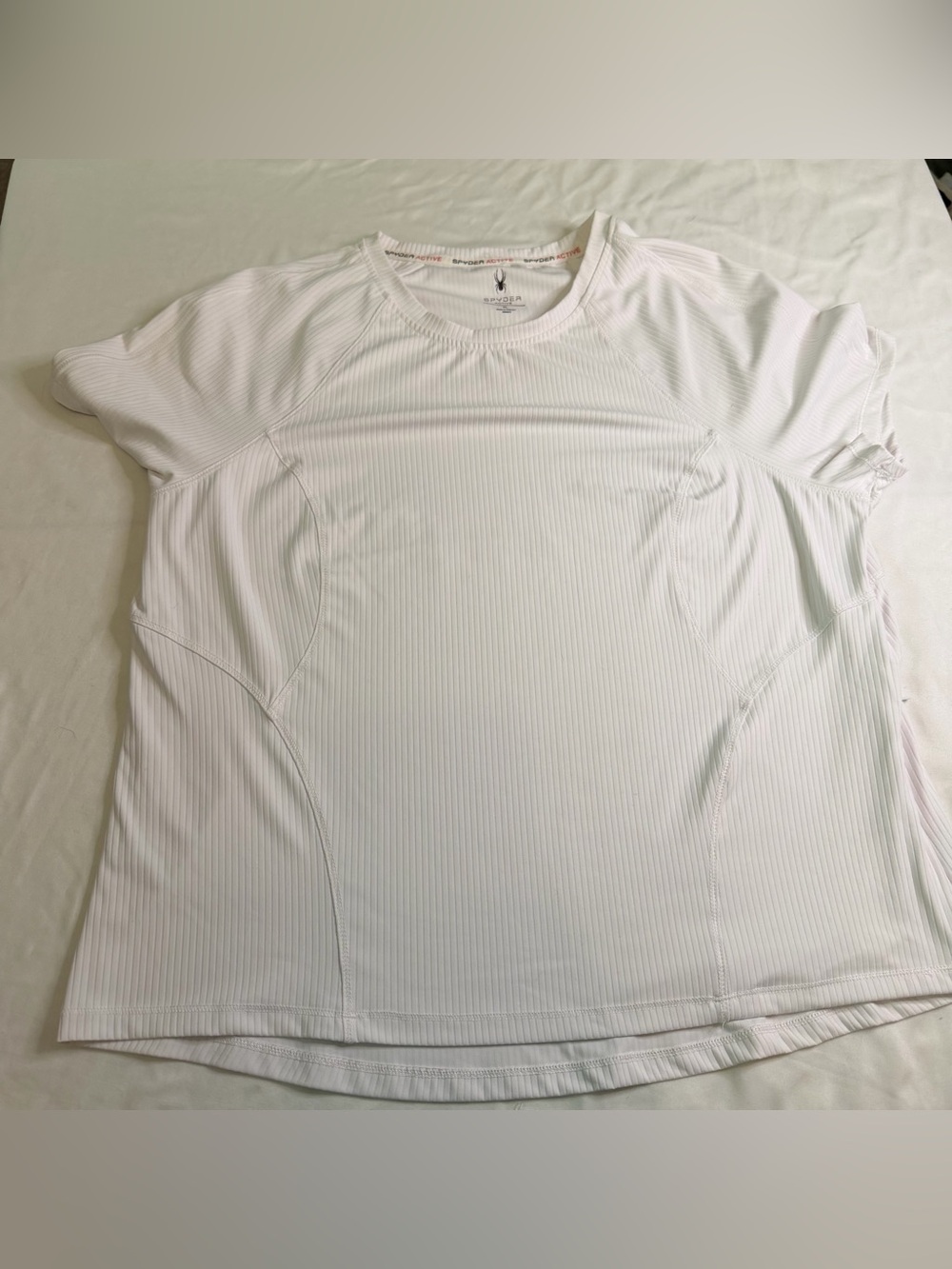 Spyder Active Ribbed Performance Tee – XL – White